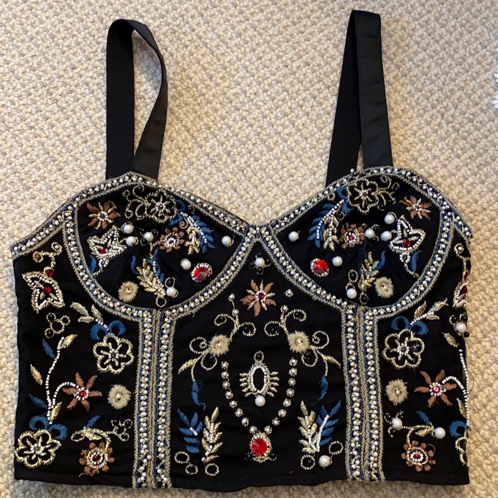 Beautiful Zara beaded crop top